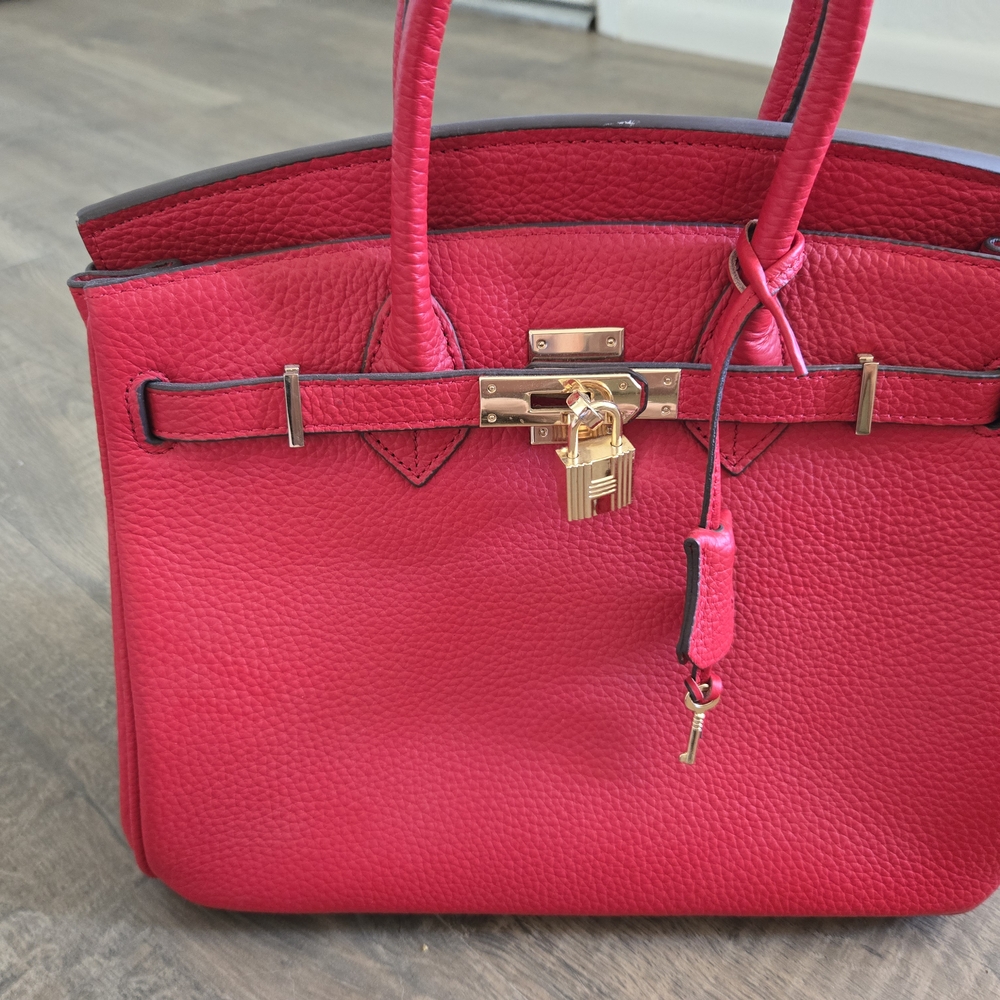 Red Leather Handbag